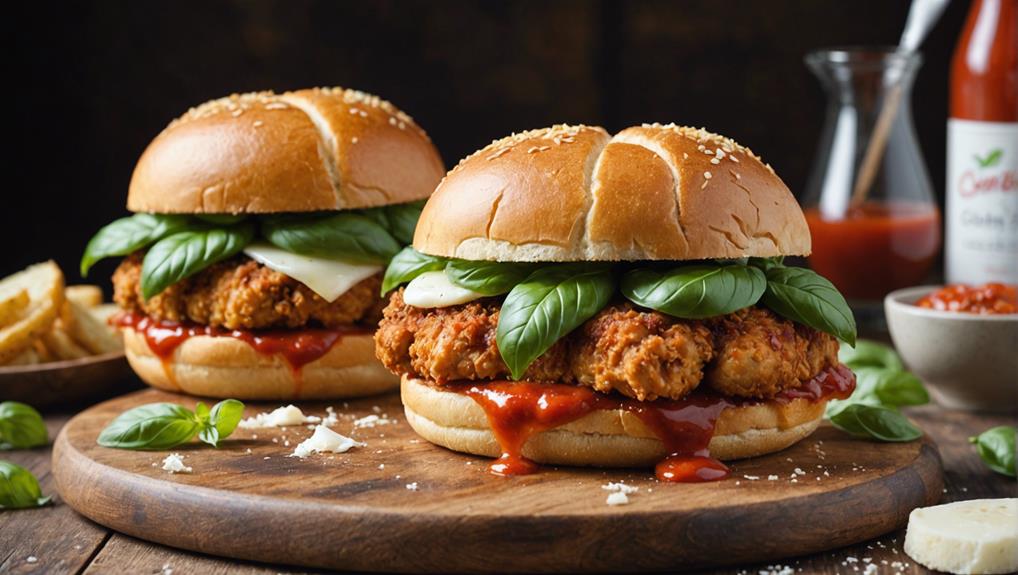 savory chicken parm sandwich