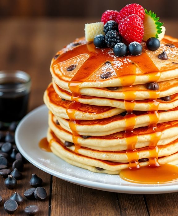 delicious chocolate chip pancakes