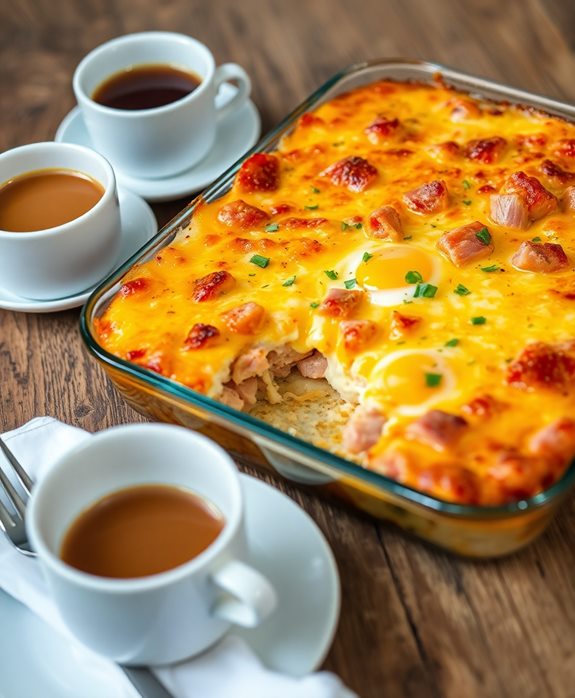 delicious ham cheese casserole