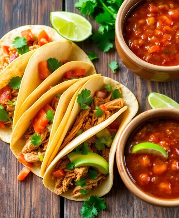 easy crockpot chicken tacos