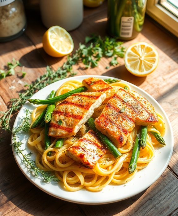 fresh chicken asparagus pasta