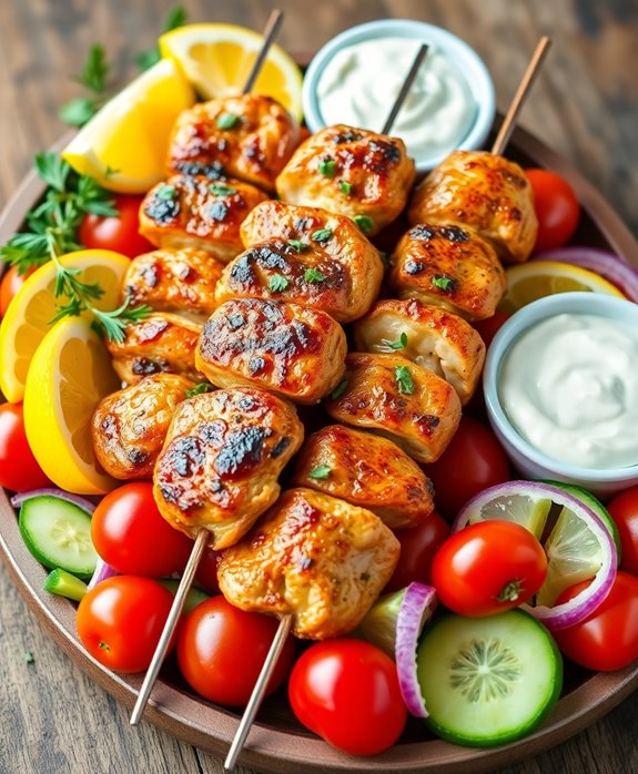 fresh greek chicken souvlaki