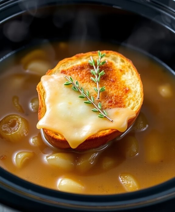 gourmet crockpot onion soup