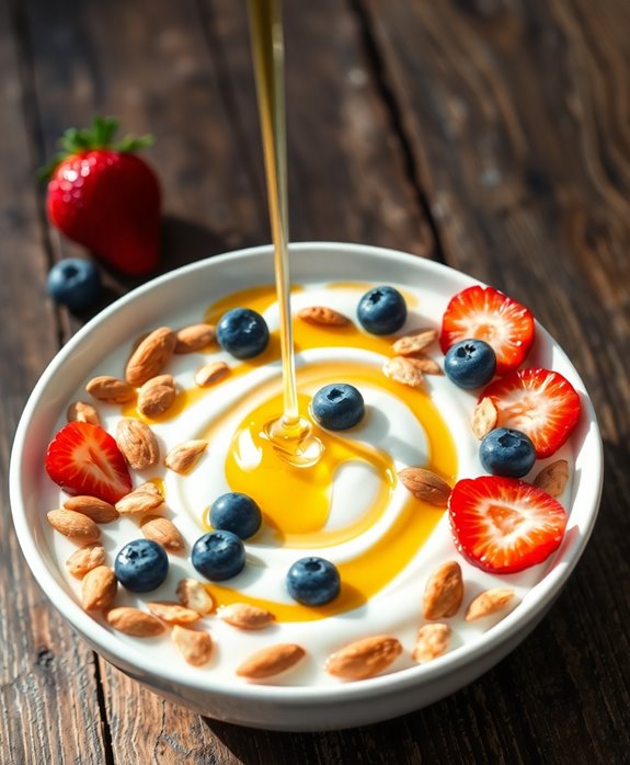 healthy honey almond yogurt