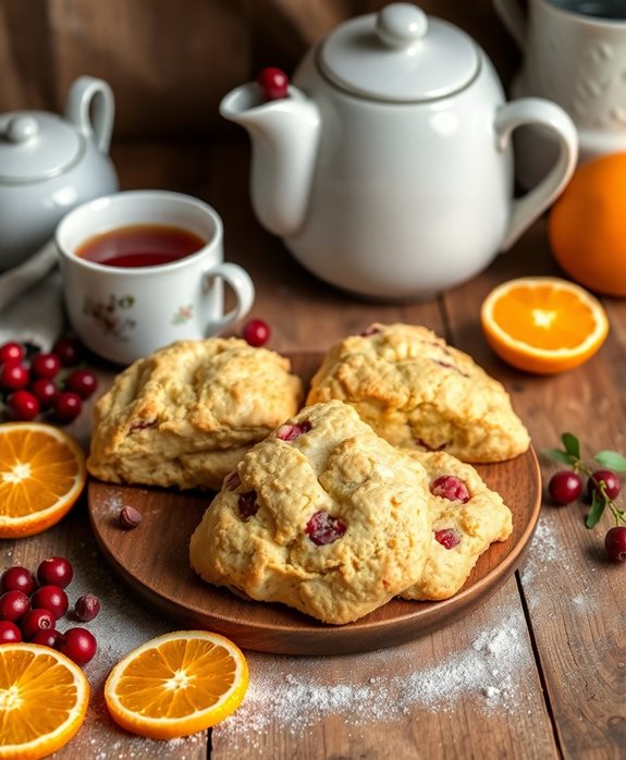 homemade cranberry orange scones