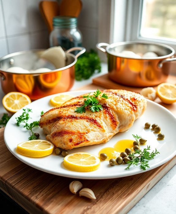 lemon flavored chicken dish