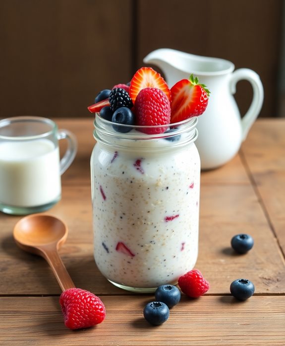 overnight oats with berries