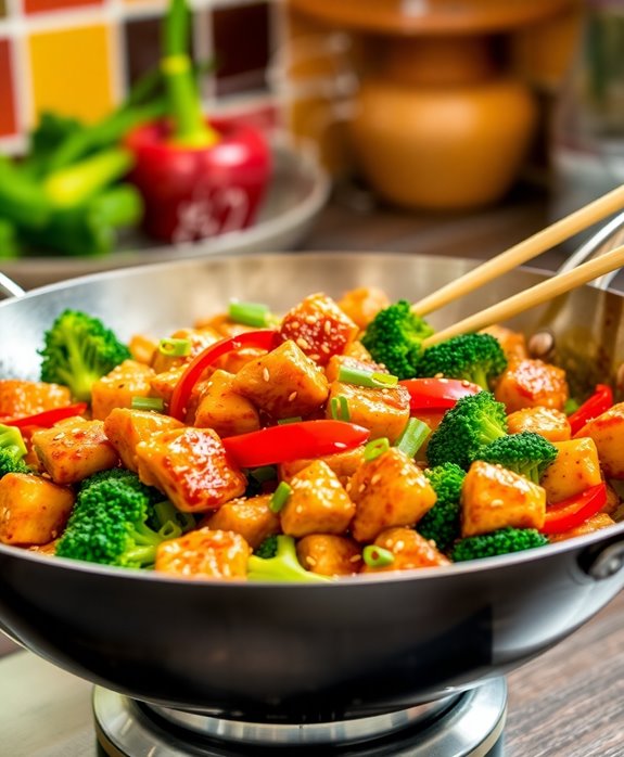 quick chicken broccoli stir fry