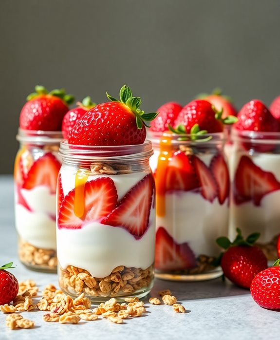 quick healthy strawberry parfaits