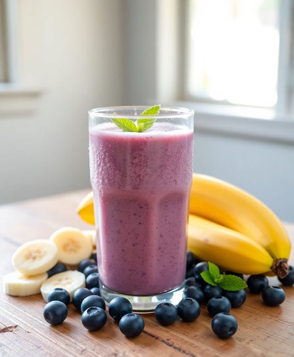 refreshing blueberry banana smoothie