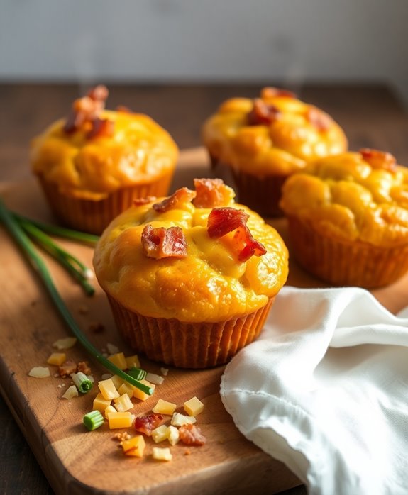 savory bacon cheddar muffins