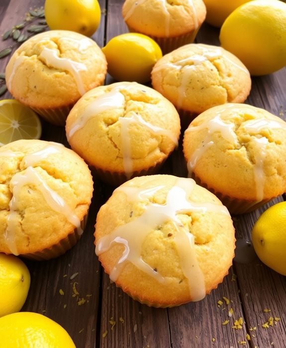 zesty lemon poppy muffins