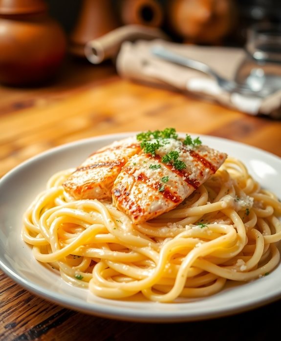 creamiest chicken alfredo pasta