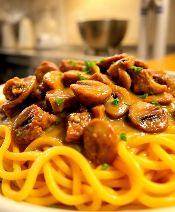 creamy beef stroganoff delight