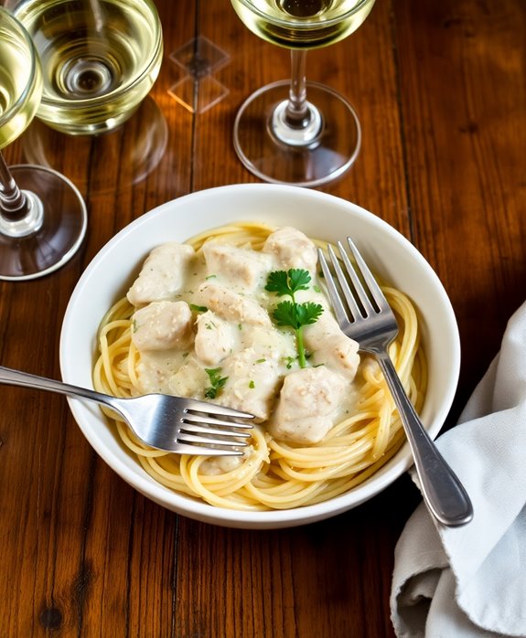 creamy chicken pasta delight