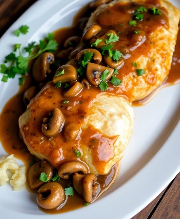 delicious chicken marsala dish