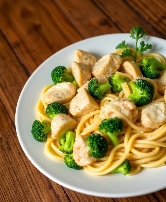 easy chicken broccoli alfredo