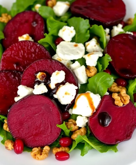 elegant beet goat cheese salad