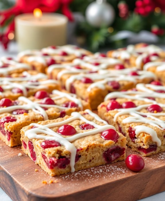 festive cranberry bliss bars