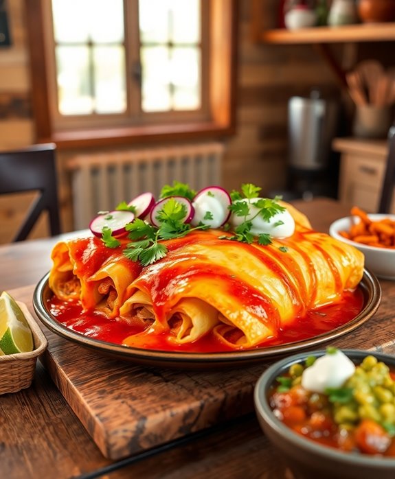 flavorful mexican chicken enchiladas