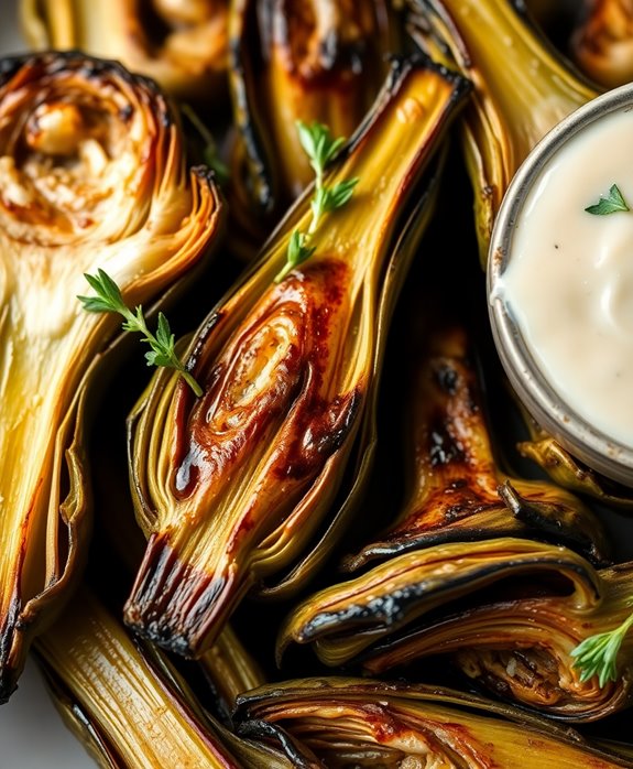 garlicky grilled artichoke delight