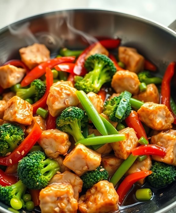 healthy chicken veggie stir fry