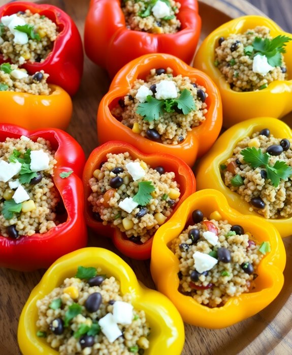 healthy quinoa stuffed peppers