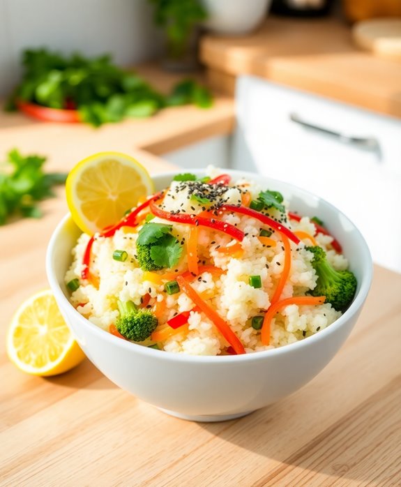 low carb cauliflower rice bowl