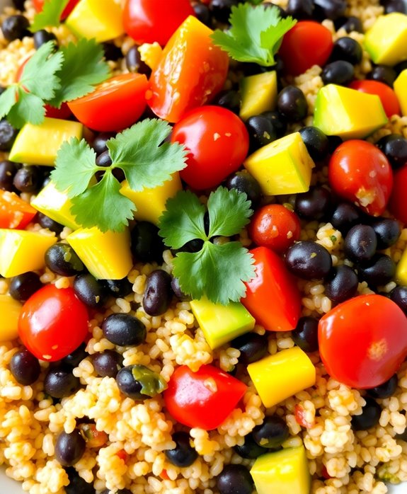 nutritious quinoa black bean salad