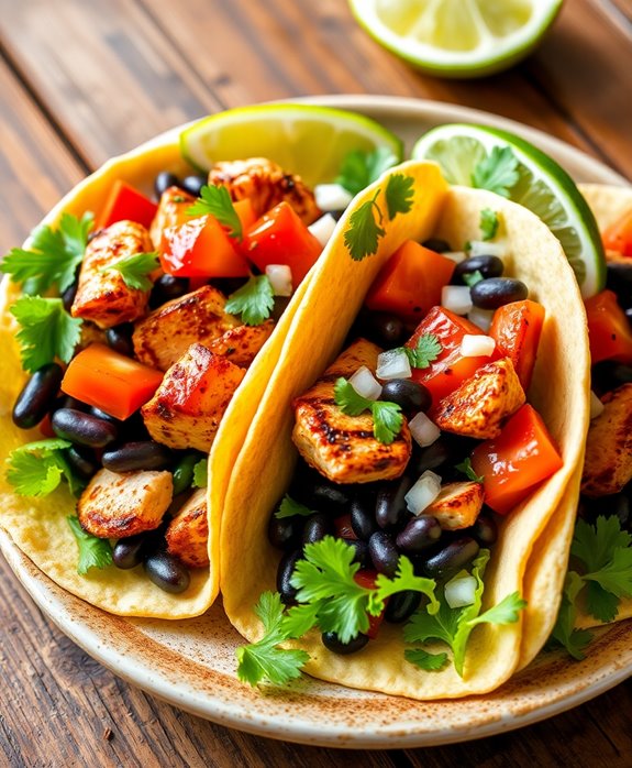 protein packed chicken tacos