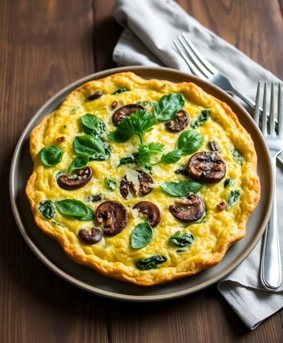 protein packed spinach frittata