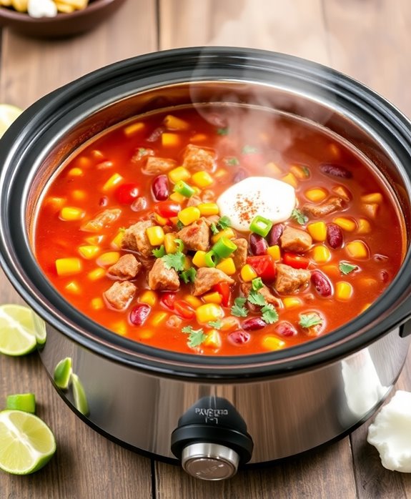 spicy hearty taco soup