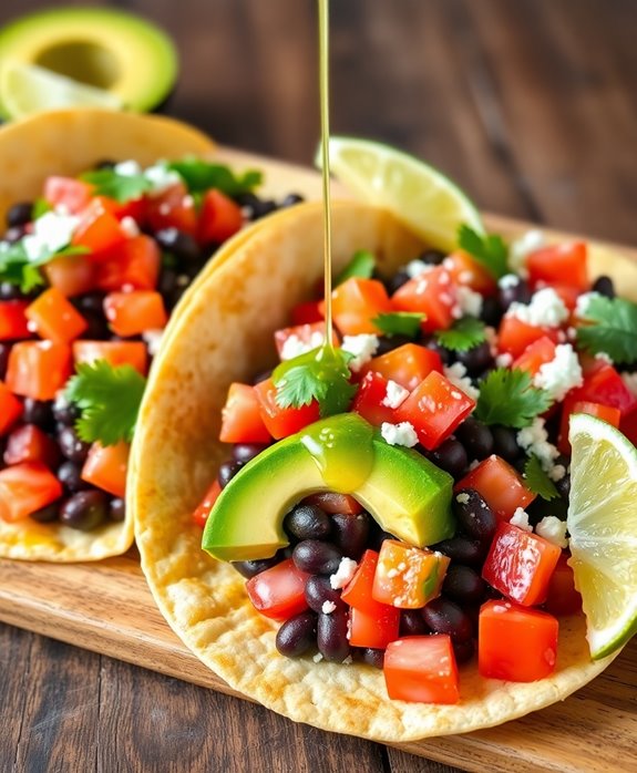 vegetarian black bean tacos