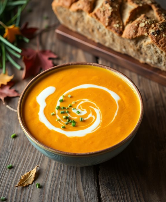 warm nutritious butternut soup